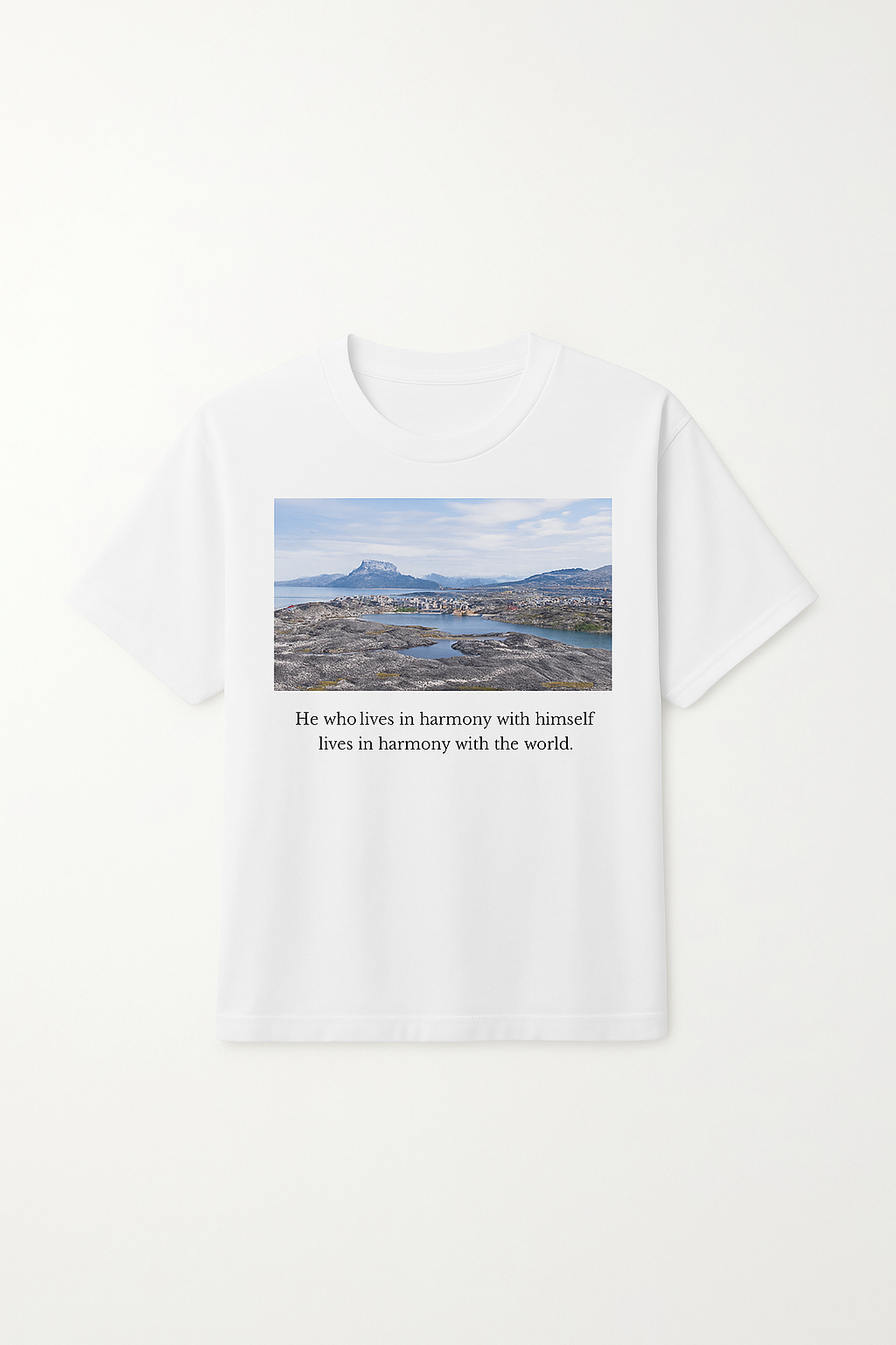 Nuuk Mountain View Tee – Arctic Summer Panorama Shirt