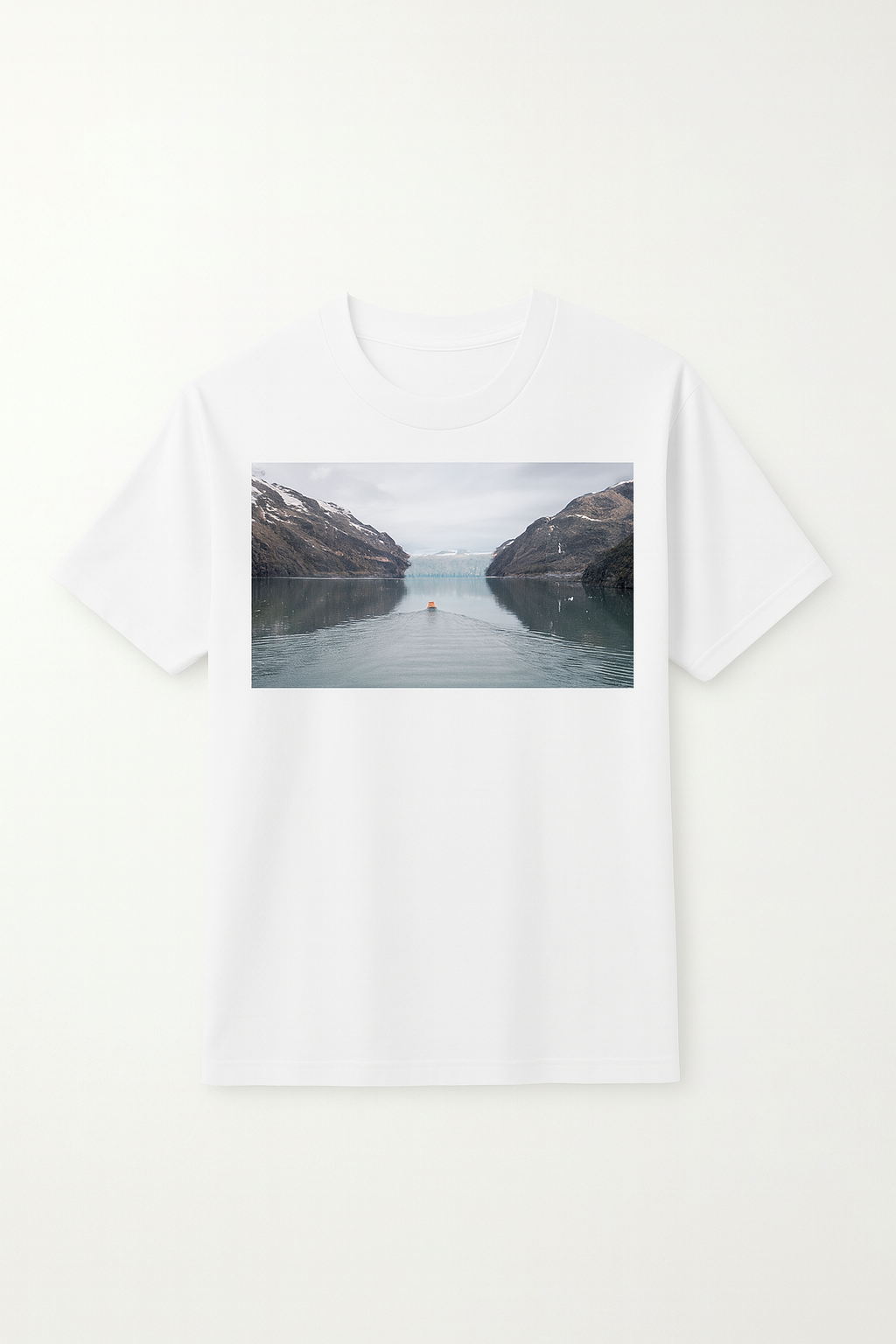 Prince Christian Sound Glacier Tee – Arctic Fjord Nature Photography Shirt